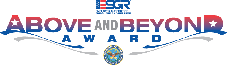 Above and beyond Employer Support of The Guard and Reserve (ESGR) logo Above and beyond Employer Support of The Guard and Reserve (ESGR) logo